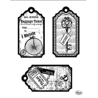 ViVa Clear Stamps - Tag Bicycle